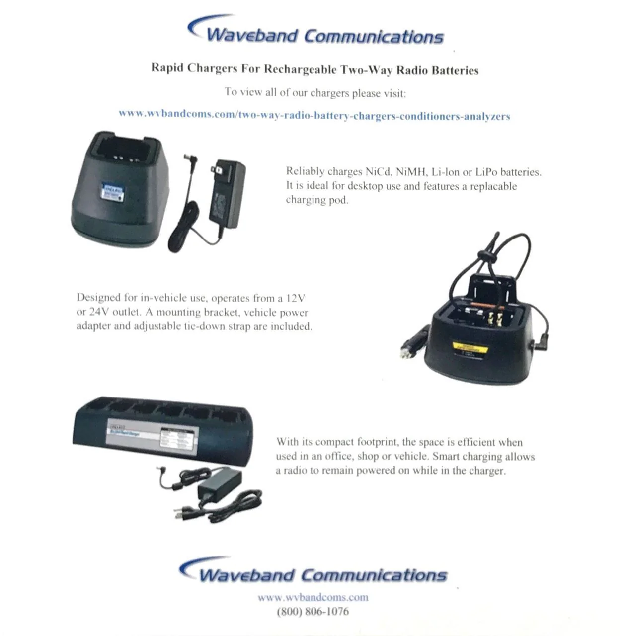 6 Bank Rapid Tri-chemistry Charger for Kenwood NX-220 Portable Radio - Image 4