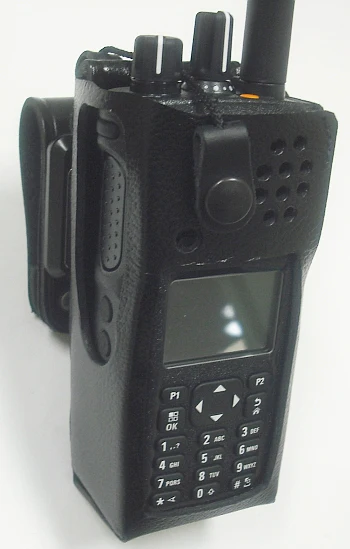 Leather D-Ring Holster for Motorola APX 900 Two-Way Radio
