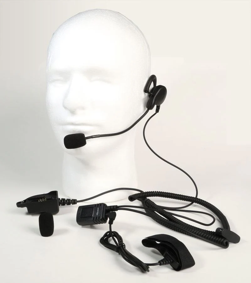 Mono Heavy duty Behind The Head Headset for Harris M/A Com XG-15