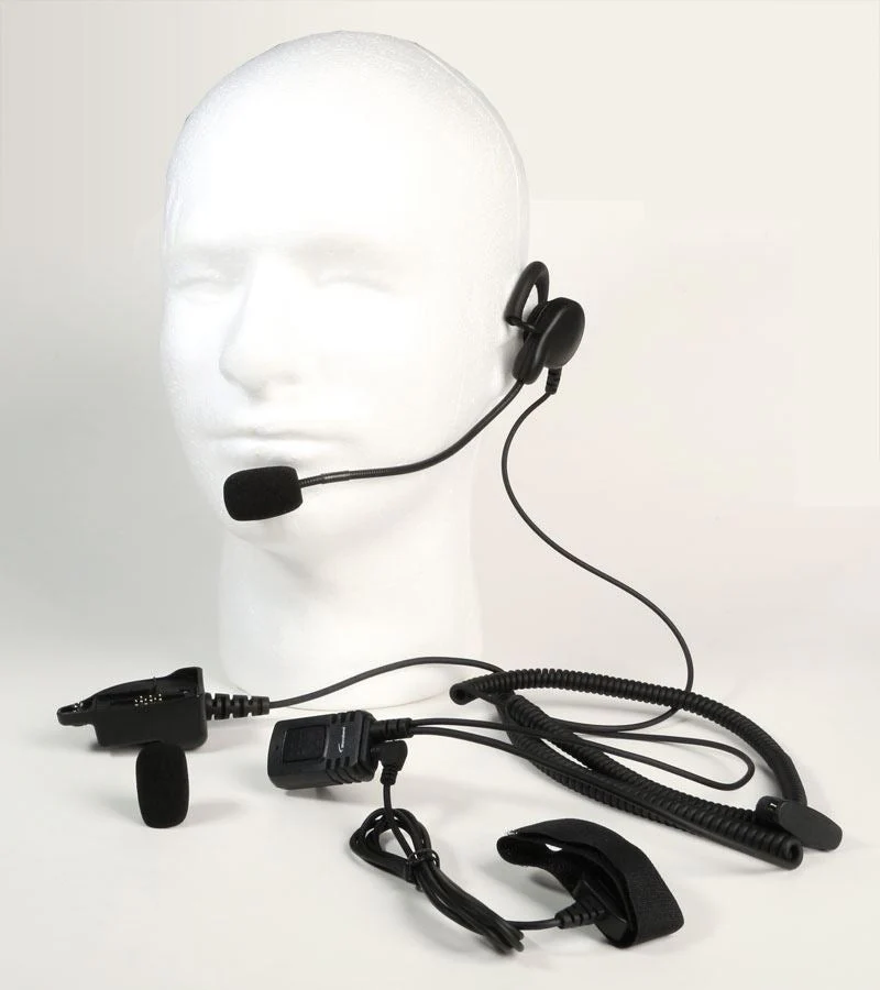 Heavy Duty Behind-the-Head Headset for Harris M/A-Com XG-25 Handheld Radio